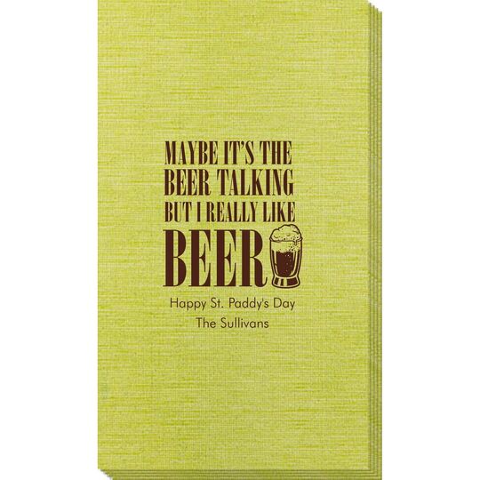 Maybe It's The Beer Talking Bamboo Luxe Guest Towels